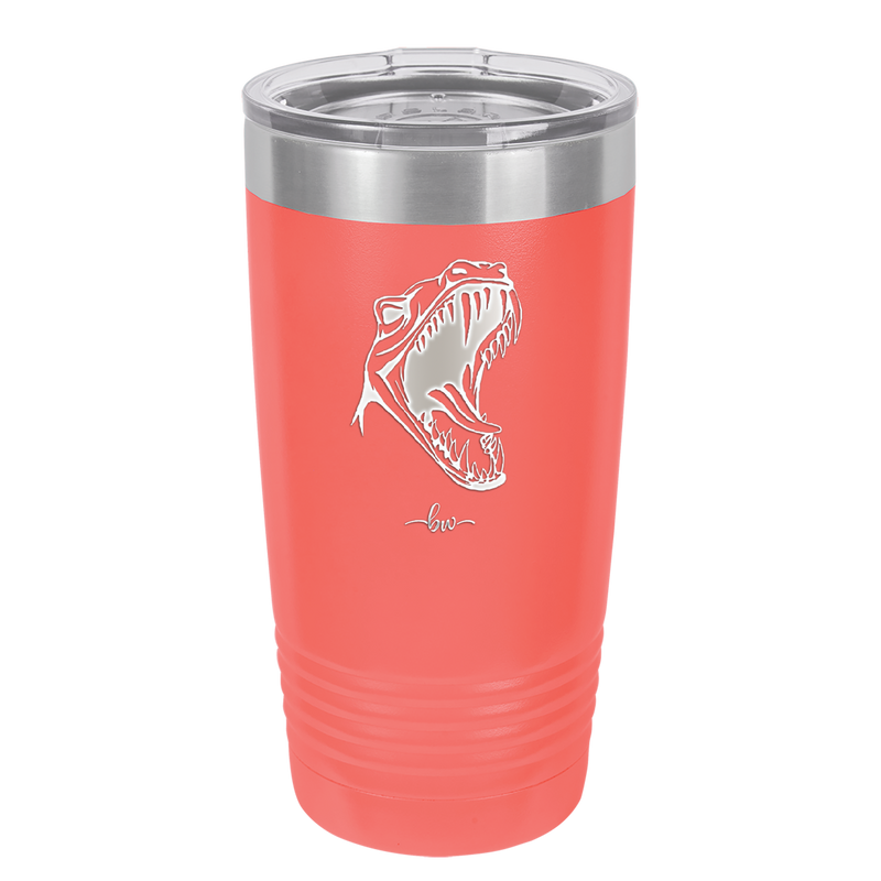 Dinosaur T Rex Head - Laser Engraved Stainless Steel Drinkware - 1535 -