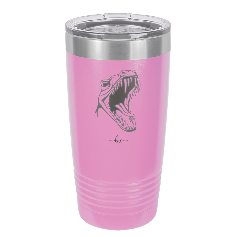 Dinosaur T Rex Head - Laser Engraved Stainless Steel Drinkware - 1535 -