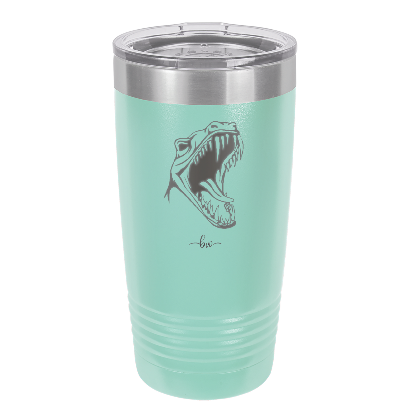 Dinosaur T Rex Head - Laser Engraved Stainless Steel Drinkware - 1535 -