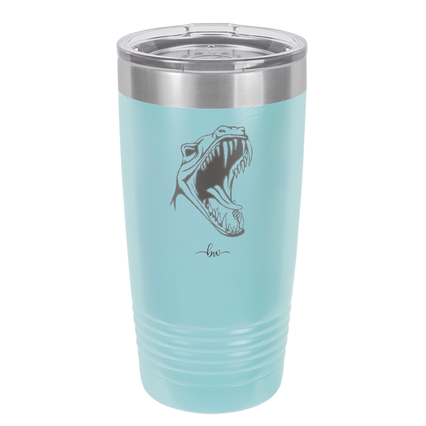 Dinosaur T Rex Head - Laser Engraved Stainless Steel Drinkware - 1535 -