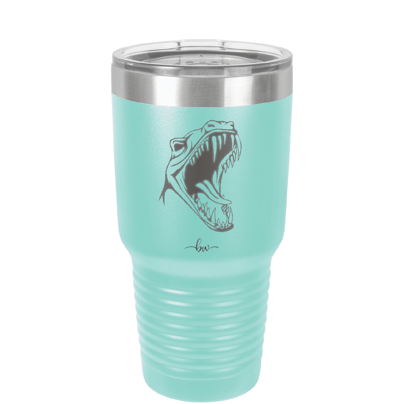 Dinosaur T Rex Head - Laser Engraved Stainless Steel Drinkware - 1535 -