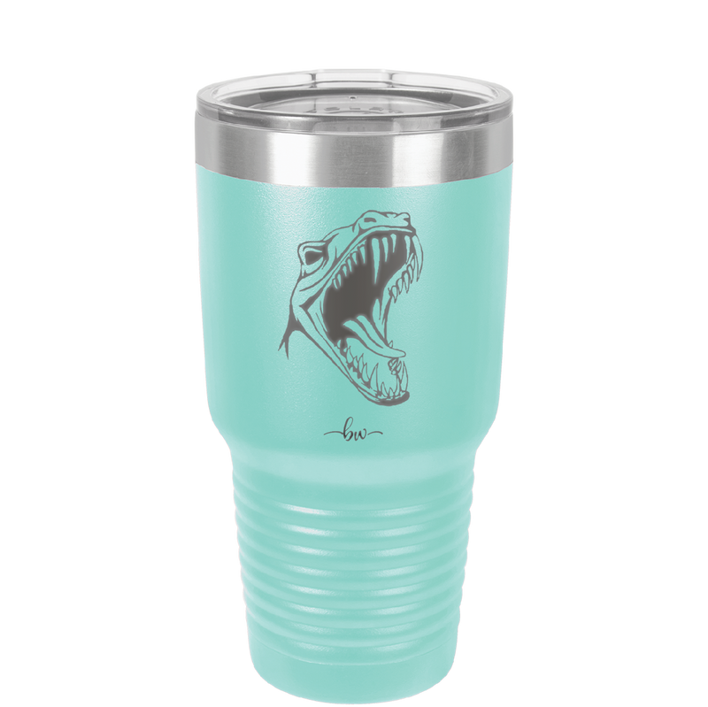 Dinosaur T Rex Head - Laser Engraved Stainless Steel Drinkware - 1535 -