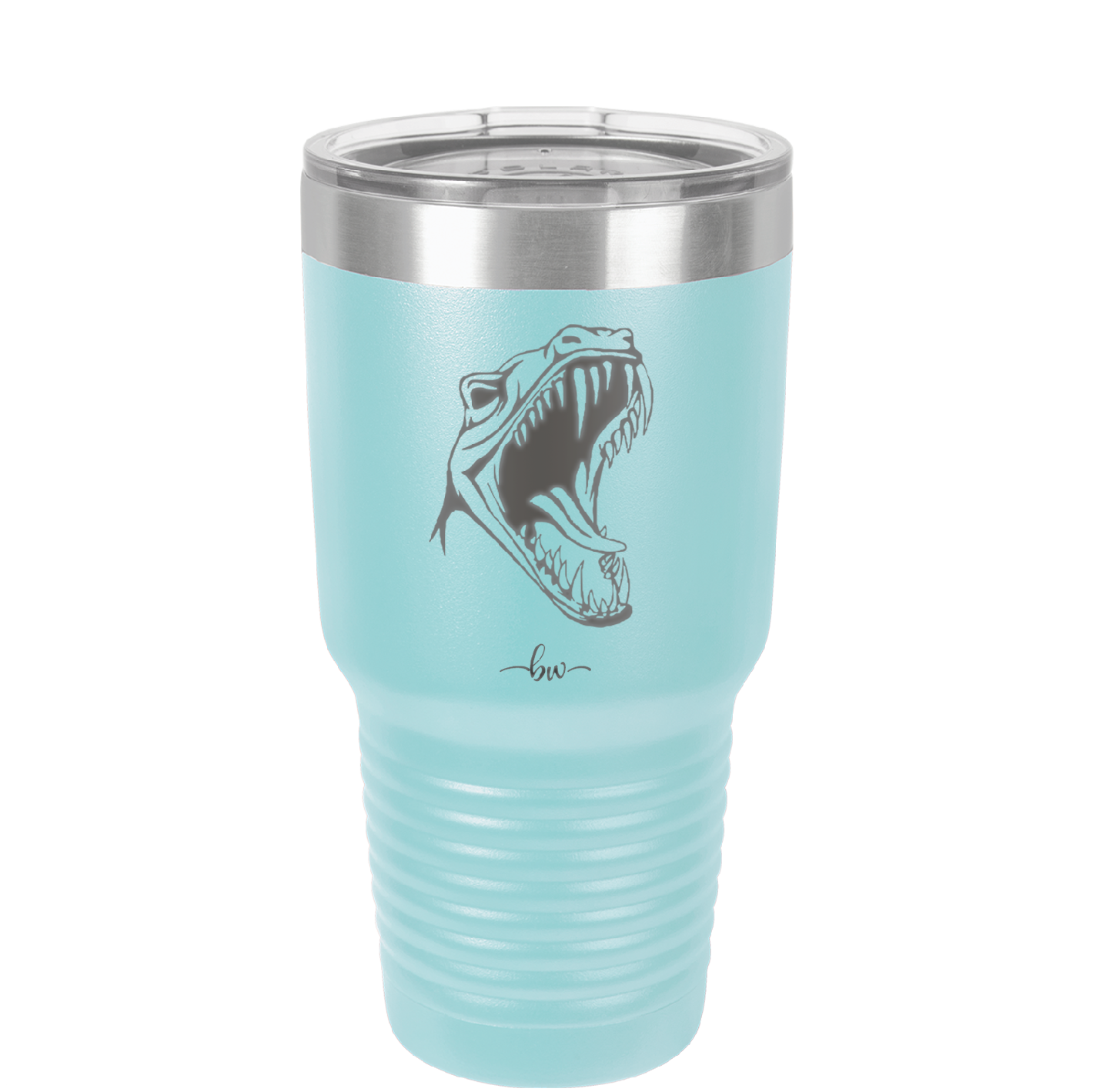 Dinosaur T Rex Head - Laser Engraved Stainless Steel Drinkware - 1535 -