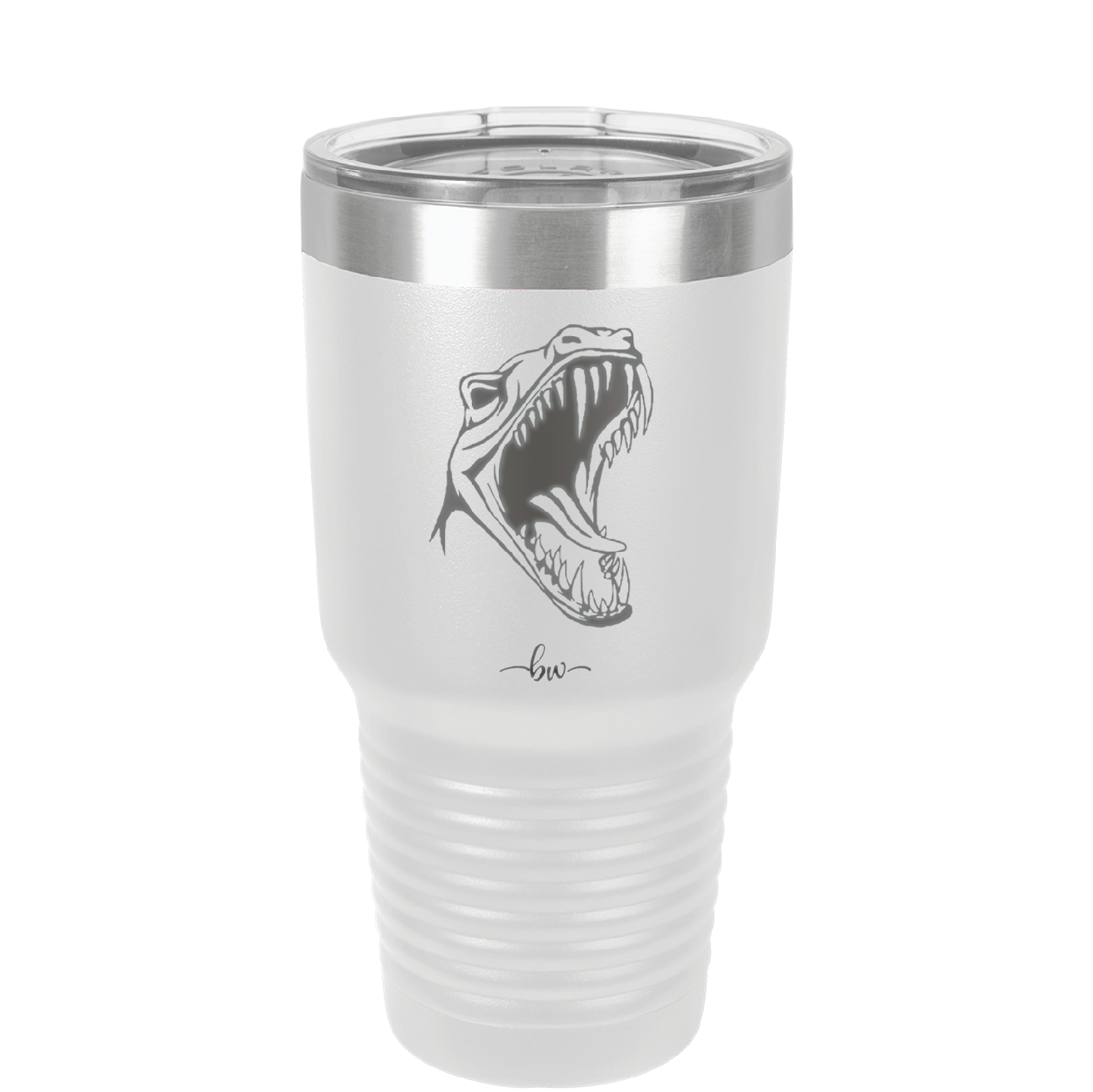 Dinosaur T Rex Head - Laser Engraved Stainless Steel Drinkware - 1535 -