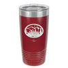 Mountain Buck in Circle - Laser Engraved Stainless Steel Drinkware - 1576 -