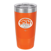 Mountain Buck in Circle - Laser Engraved Stainless Steel Drinkware - 1576 -