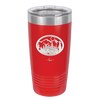 Mountain Buck in Circle - Laser Engraved Stainless Steel Drinkware - 1576 -