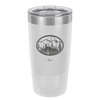 Mountain Buck in Circle - Laser Engraved Stainless Steel Drinkware - 1576 -