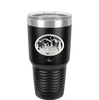 Mountain Buck in Circle - Laser Engraved Stainless Steel Drinkware - 1576 -