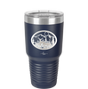 Mountain Buck in Circle - Laser Engraved Stainless Steel Drinkware - 1576 -