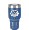 Mountain Buck in Circle - Laser Engraved Stainless Steel Drinkware - 1576 -