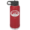 Mountain Buck in Circle - Laser Engraved Stainless Steel Drinkware - 1576 -