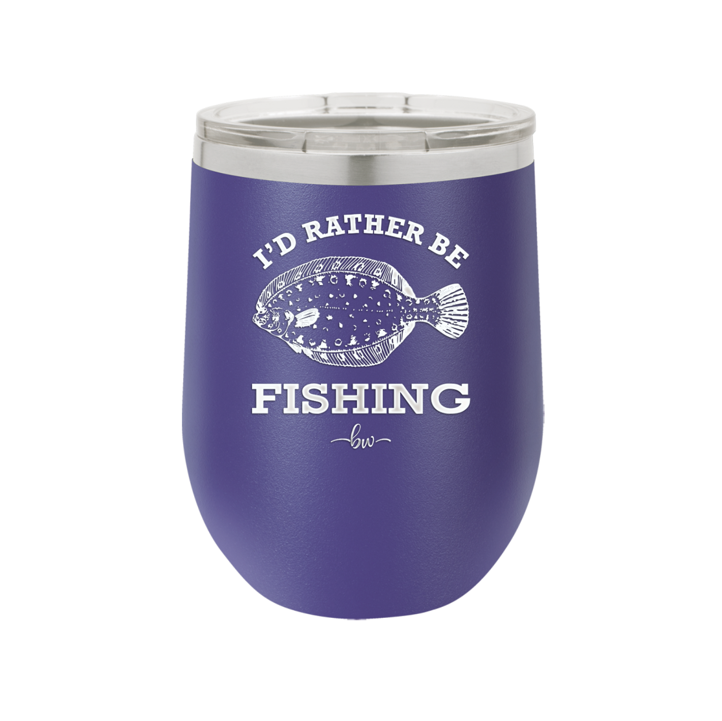 I'd Rather Be Fishing Flounder - Laser Engraved Stainless Steel Drinkware - 1587 -