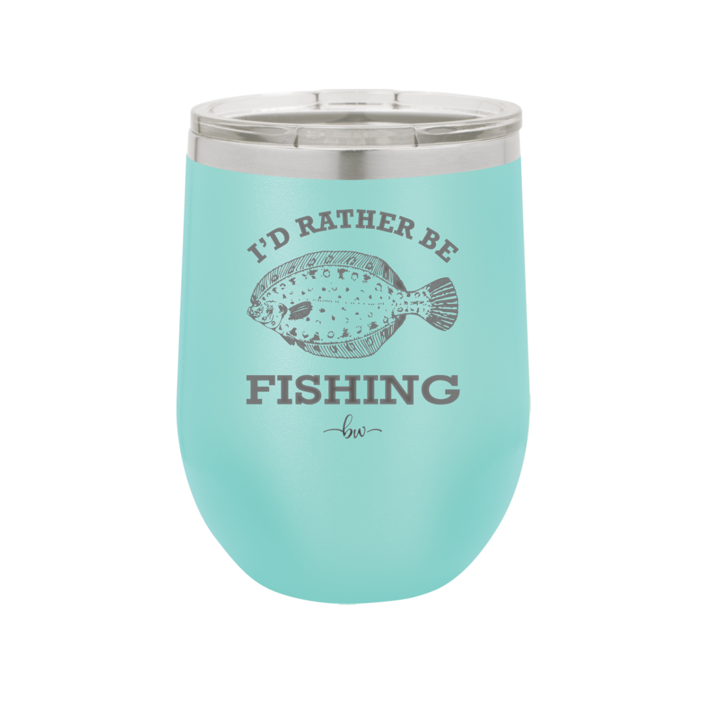 I'd Rather Be Fishing Flounder - Laser Engraved Stainless Steel Drinkware - 1587 -