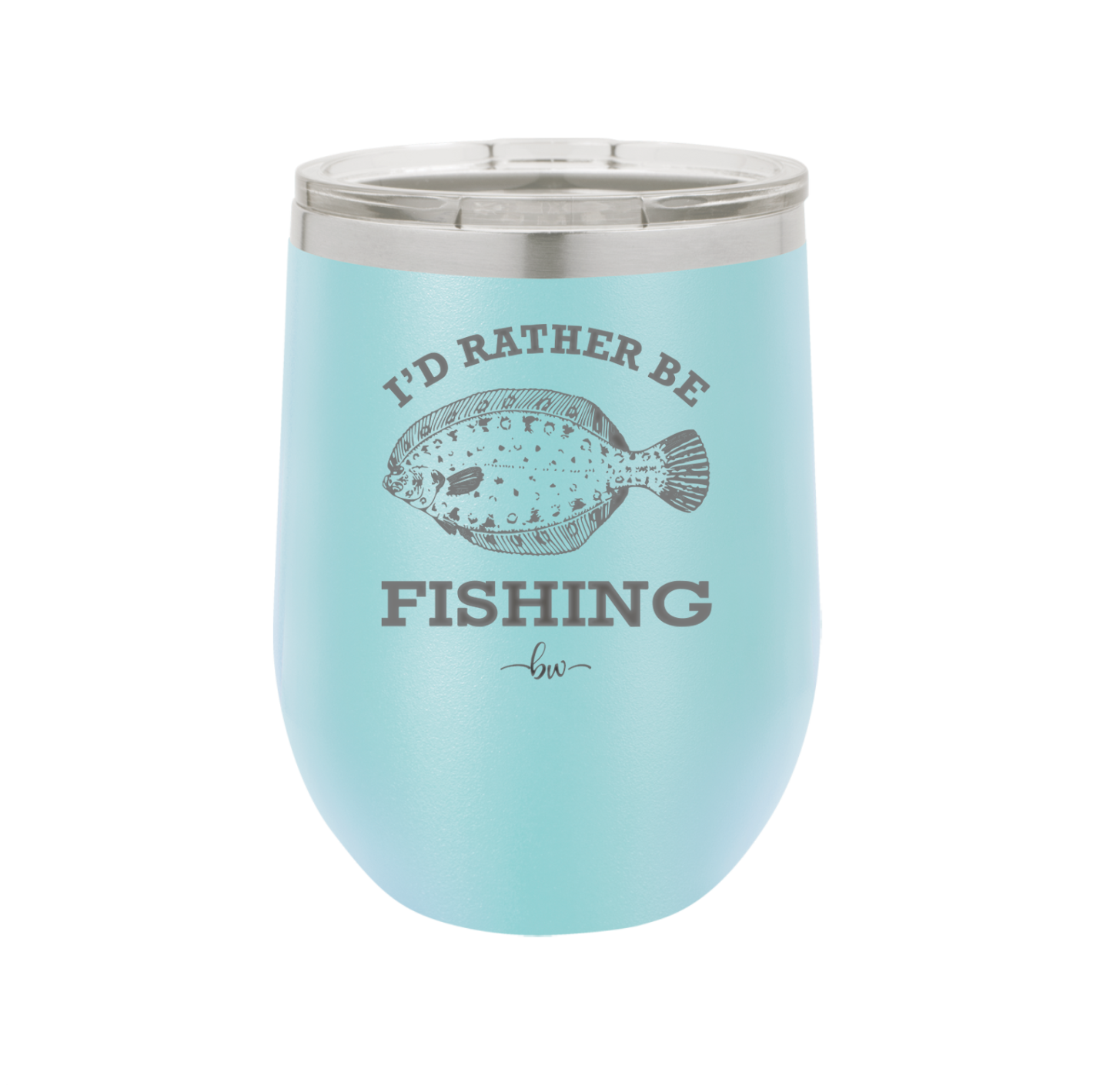 I'd Rather Be Fishing Flounder - Laser Engraved Stainless Steel Drinkware - 1587 -