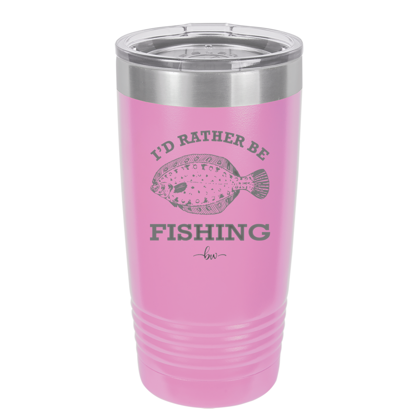 I'd Rather Be Fishing Flounder - Laser Engraved Stainless Steel Drinkware - 1587 -