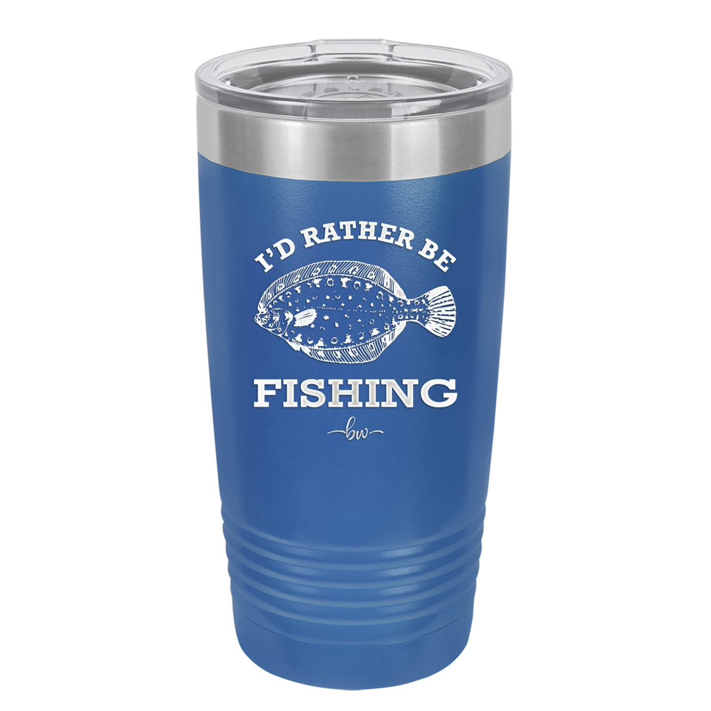 I'd Rather Be Fishing Flounder - Laser Engraved Stainless Steel Drinkware - 1587 -