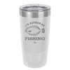 I'd Rather Be Fishing Flounder - Laser Engraved Stainless Steel Drinkware - 1587 -