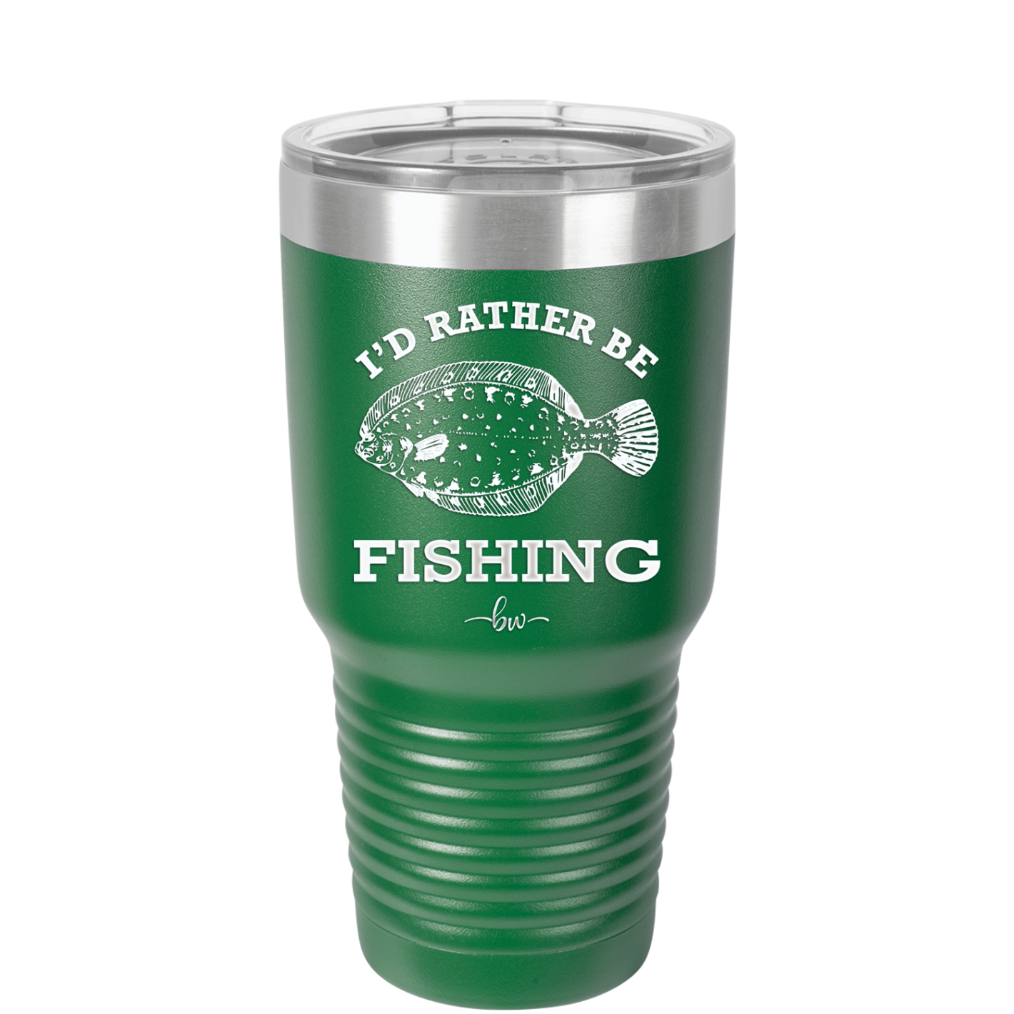 I'd Rather Be Fishing Flounder - Laser Engraved Stainless Steel Drinkware - 1587 -