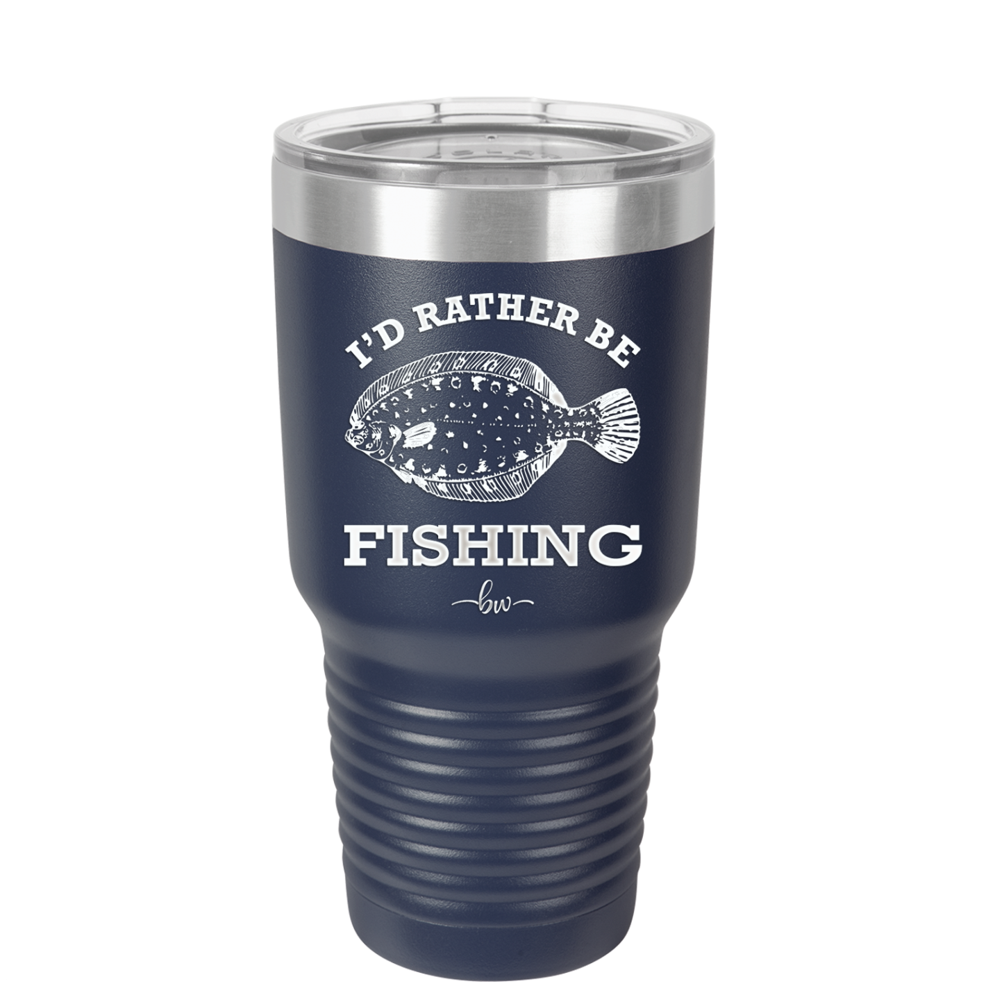 I'd Rather Be Fishing Flounder - Laser Engraved Stainless Steel Drinkware - 1587 -