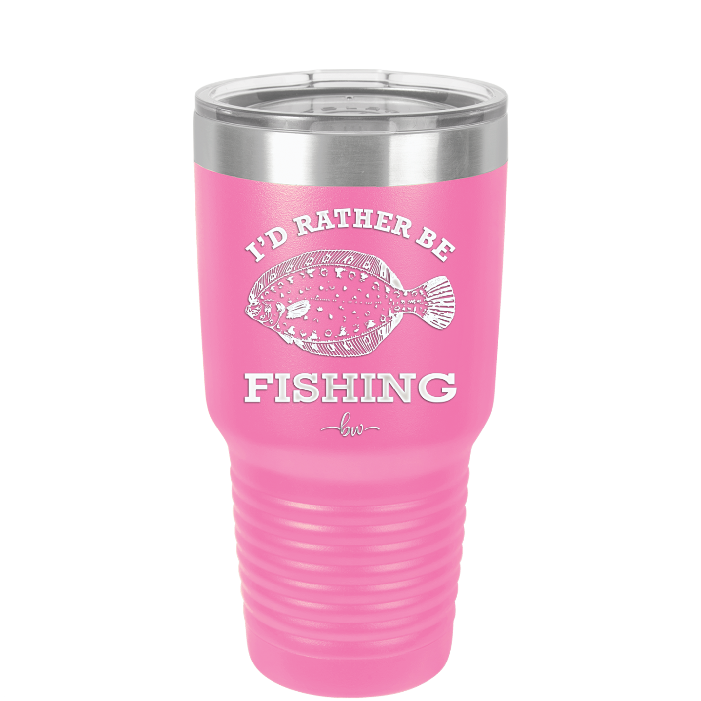 I'd Rather Be Fishing Flounder - Laser Engraved Stainless Steel Drinkware - 1587 -