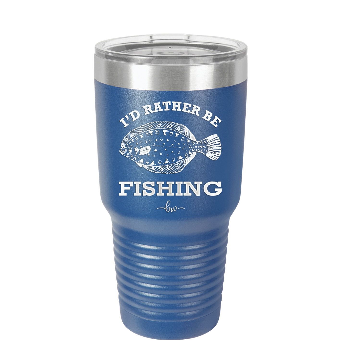 I'd Rather Be Fishing Flounder - Laser Engraved Stainless Steel Drinkware - 1587 -