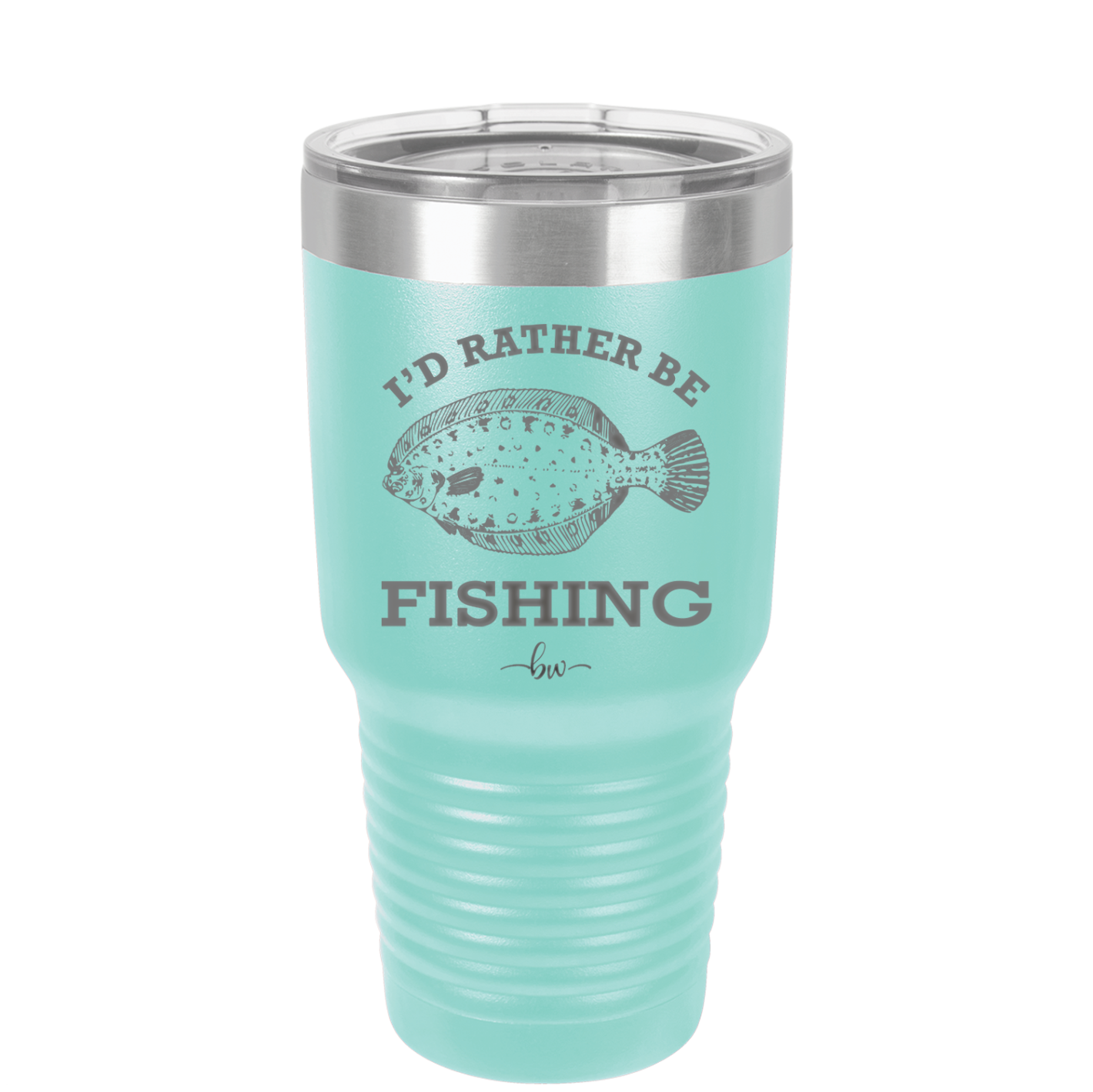 I'd Rather Be Fishing Flounder - Laser Engraved Stainless Steel Drinkware - 1587 -