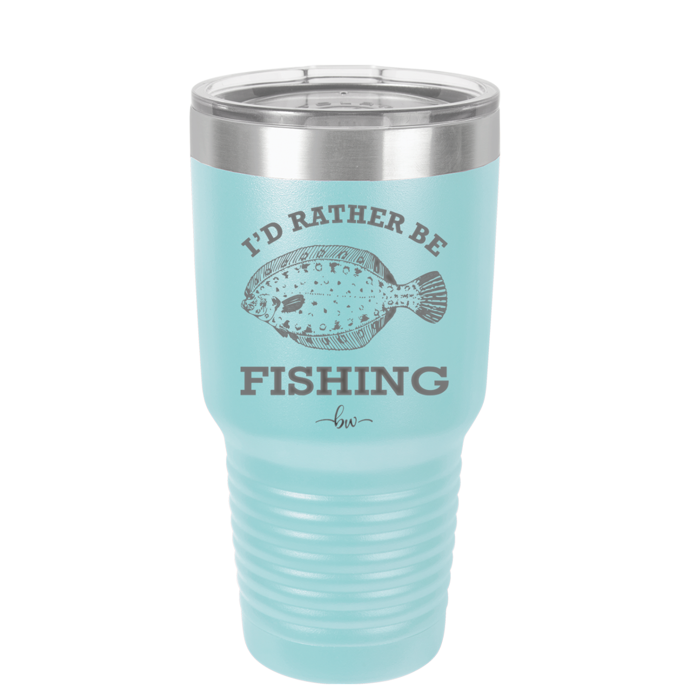 I'd Rather Be Fishing Flounder - Laser Engraved Stainless Steel Drinkware - 1587 -