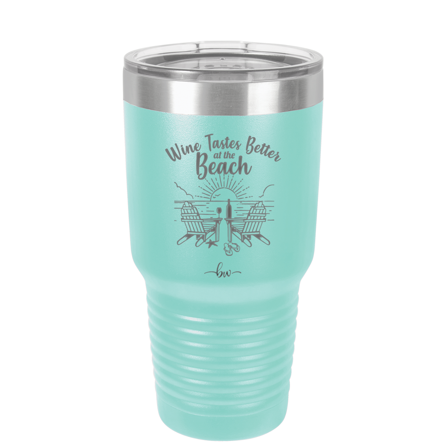 Wine Tastes Better at the Beach - Laser Engraved Stainless Steel Drinkware - 1610 -