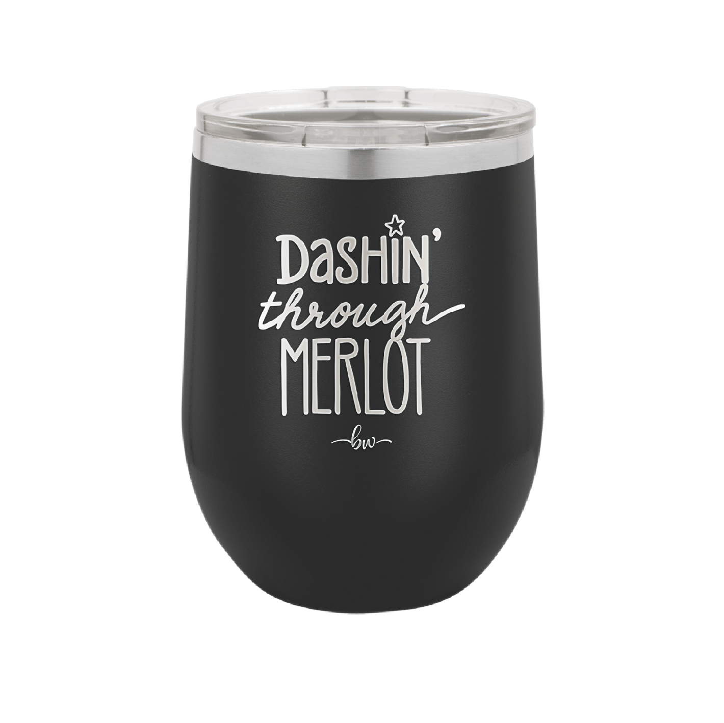 Dashing Through Merlot - Laser Engraved Stainless Steel Drinkware - 1635 -