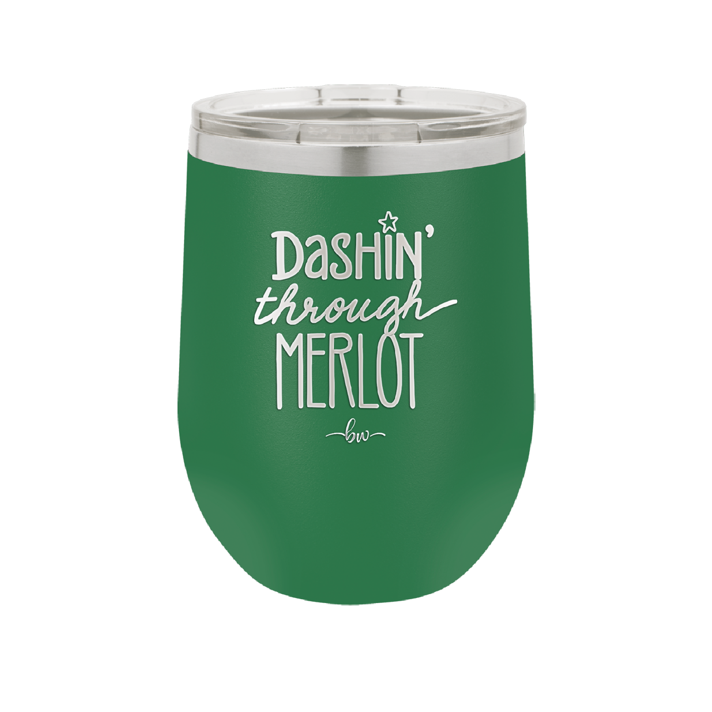 Dashing Through Merlot - Laser Engraved Stainless Steel Drinkware - 1635 -