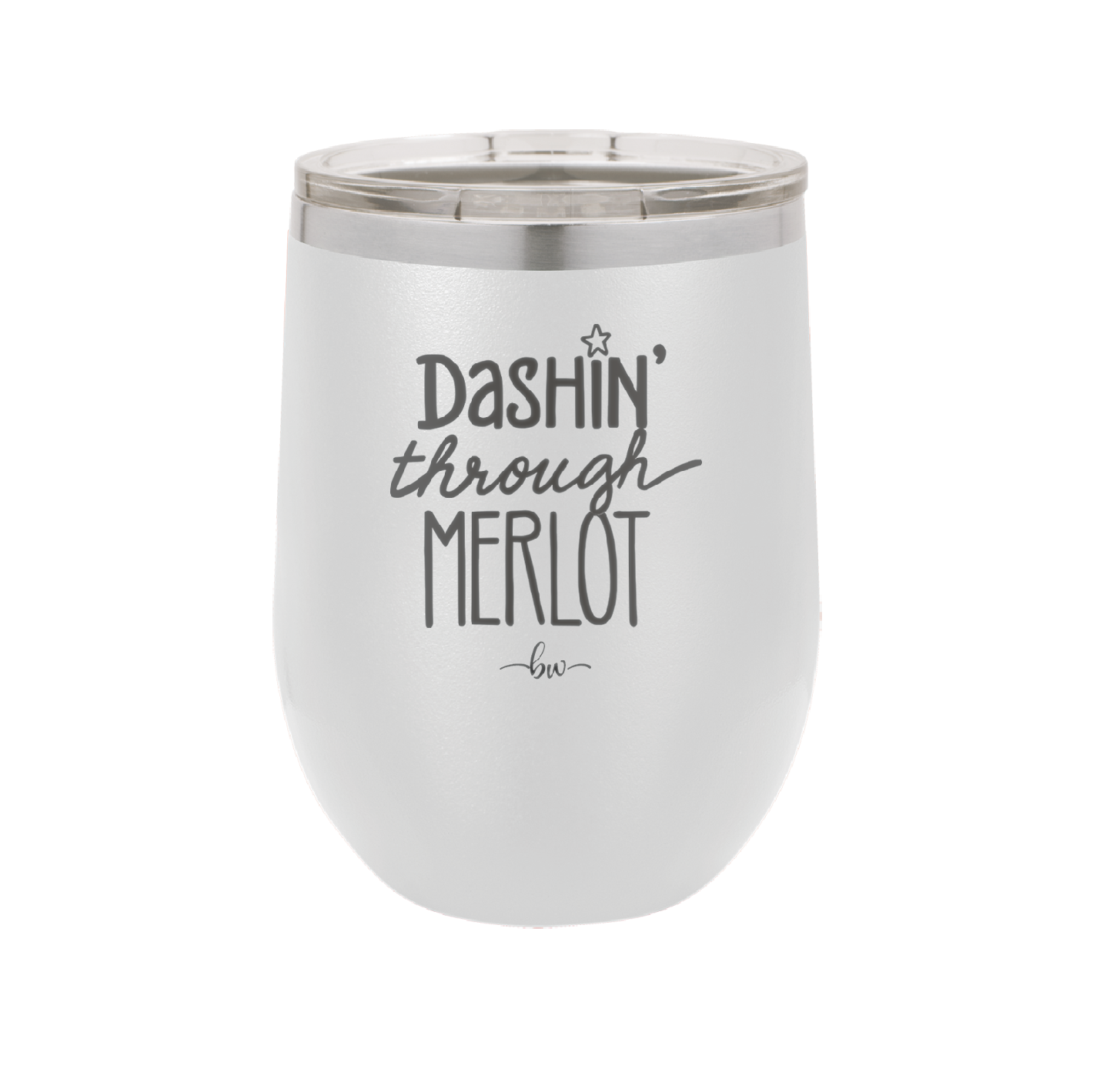 Dashing Through Merlot - Laser Engraved Stainless Steel Drinkware - 1635 -