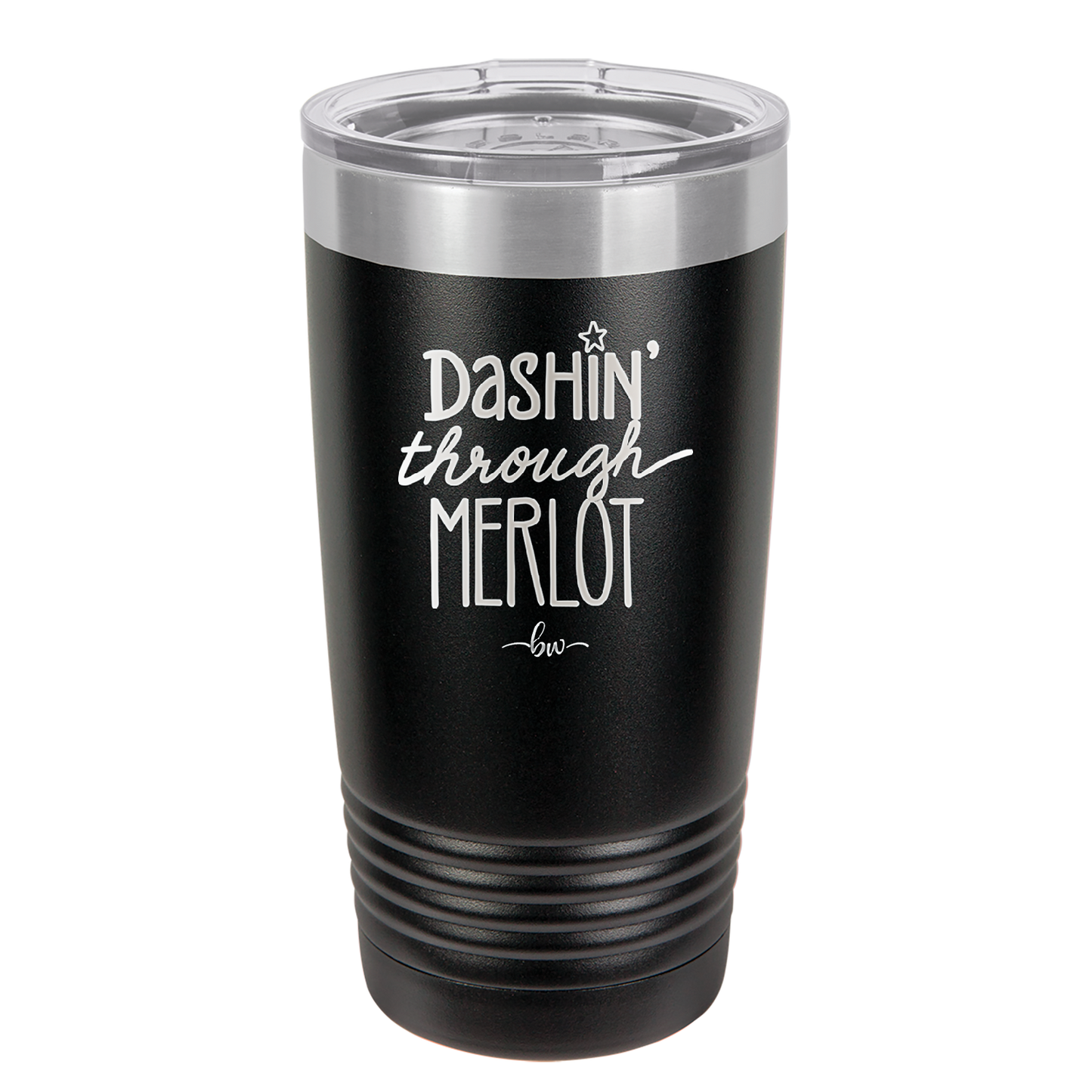 Dashing Through Merlot - Laser Engraved Stainless Steel Drinkware - 1635 -