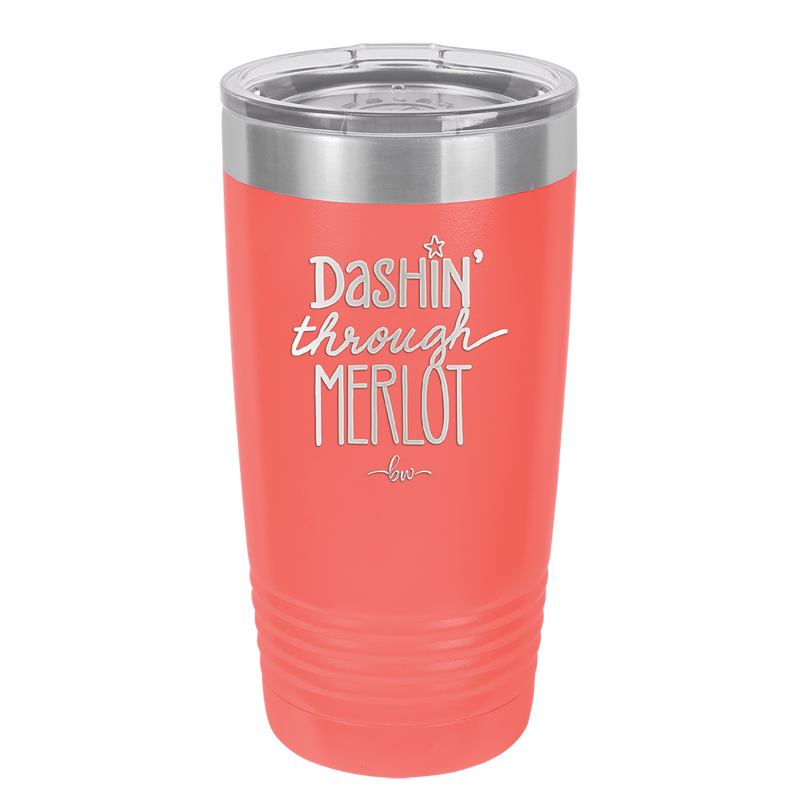 Dashing Through Merlot - Laser Engraved Stainless Steel Drinkware - 1635 -