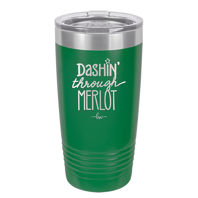 Dashing Through Merlot - Laser Engraved Stainless Steel Drinkware - 1635 -