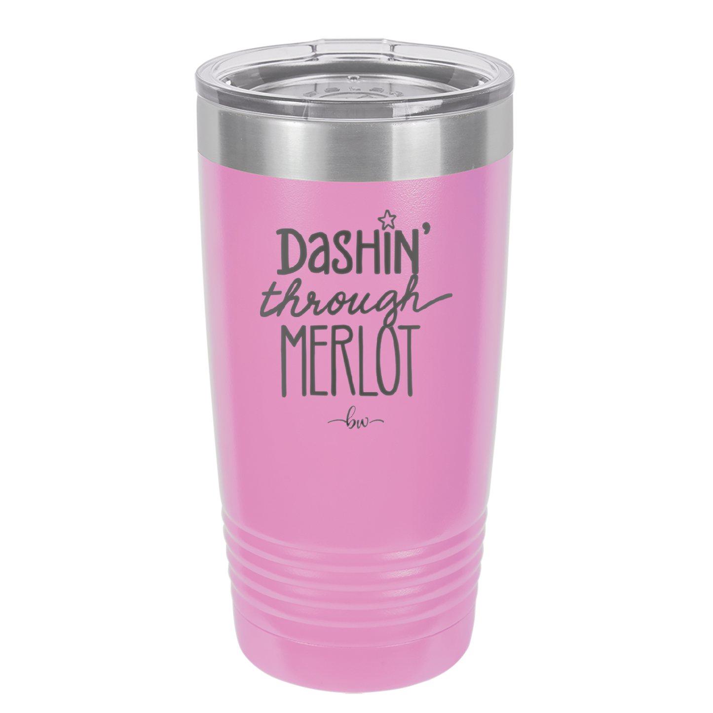 Dashing Through Merlot - Laser Engraved Stainless Steel Drinkware - 1635 -