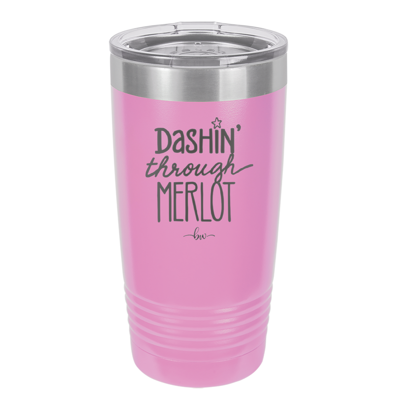 Dashing Through Merlot - Laser Engraved Stainless Steel Drinkware - 1635 -