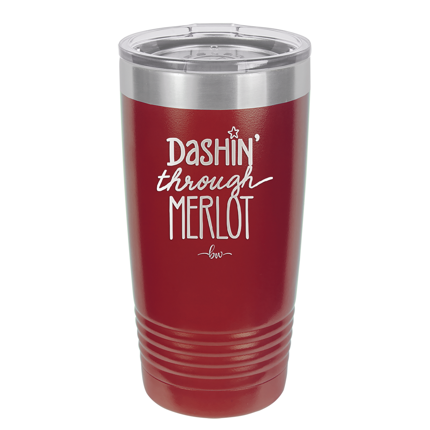 Dashing Through Merlot - Laser Engraved Stainless Steel Drinkware - 1635 -