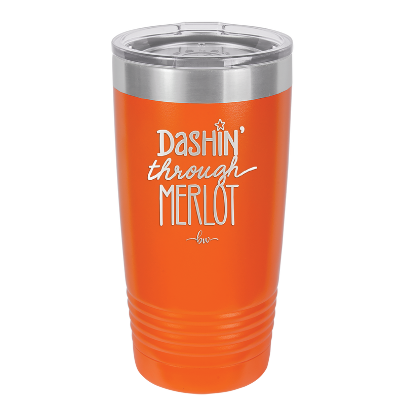 Dashing Through Merlot - Laser Engraved Stainless Steel Drinkware - 1635 -