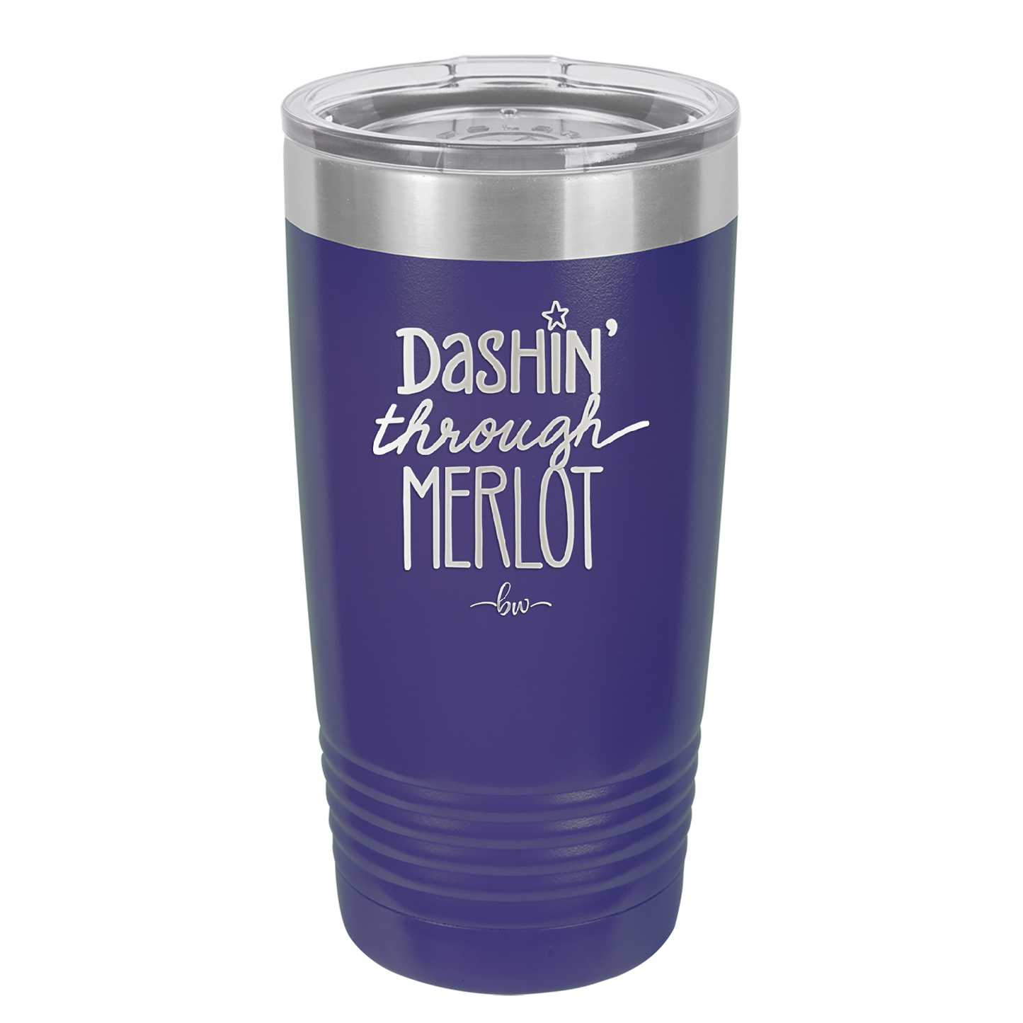 Dashing Through Merlot - Laser Engraved Stainless Steel Drinkware - 1635 -