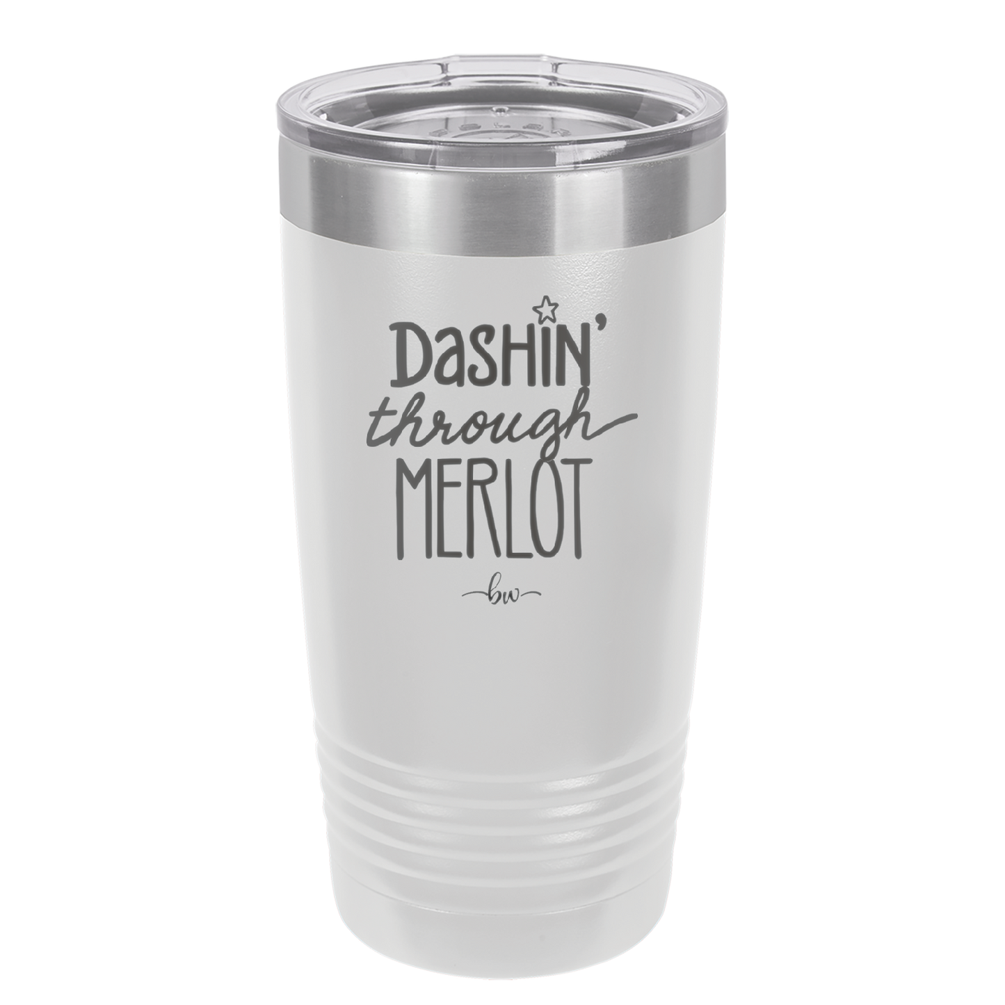 Dashing Through Merlot - Laser Engraved Stainless Steel Drinkware - 1635 -