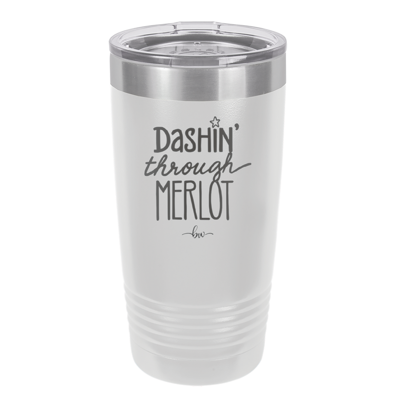 Dashing Through Merlot - Laser Engraved Stainless Steel Drinkware - 1635 -