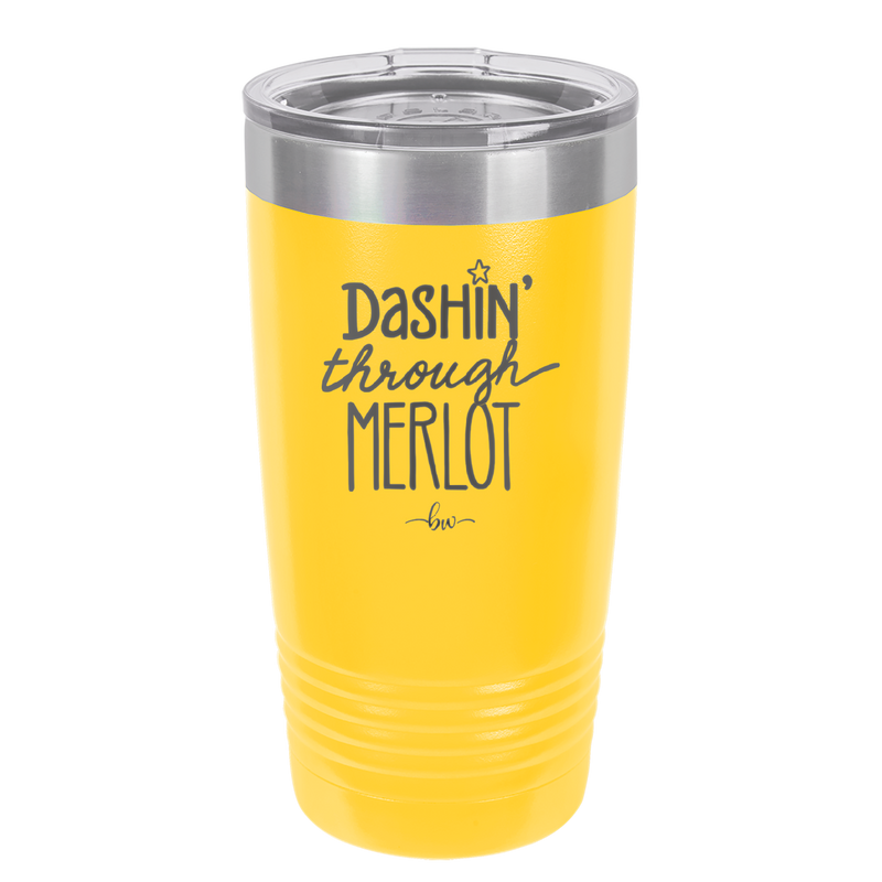 Dashing Through Merlot - Laser Engraved Stainless Steel Drinkware - 1635 -