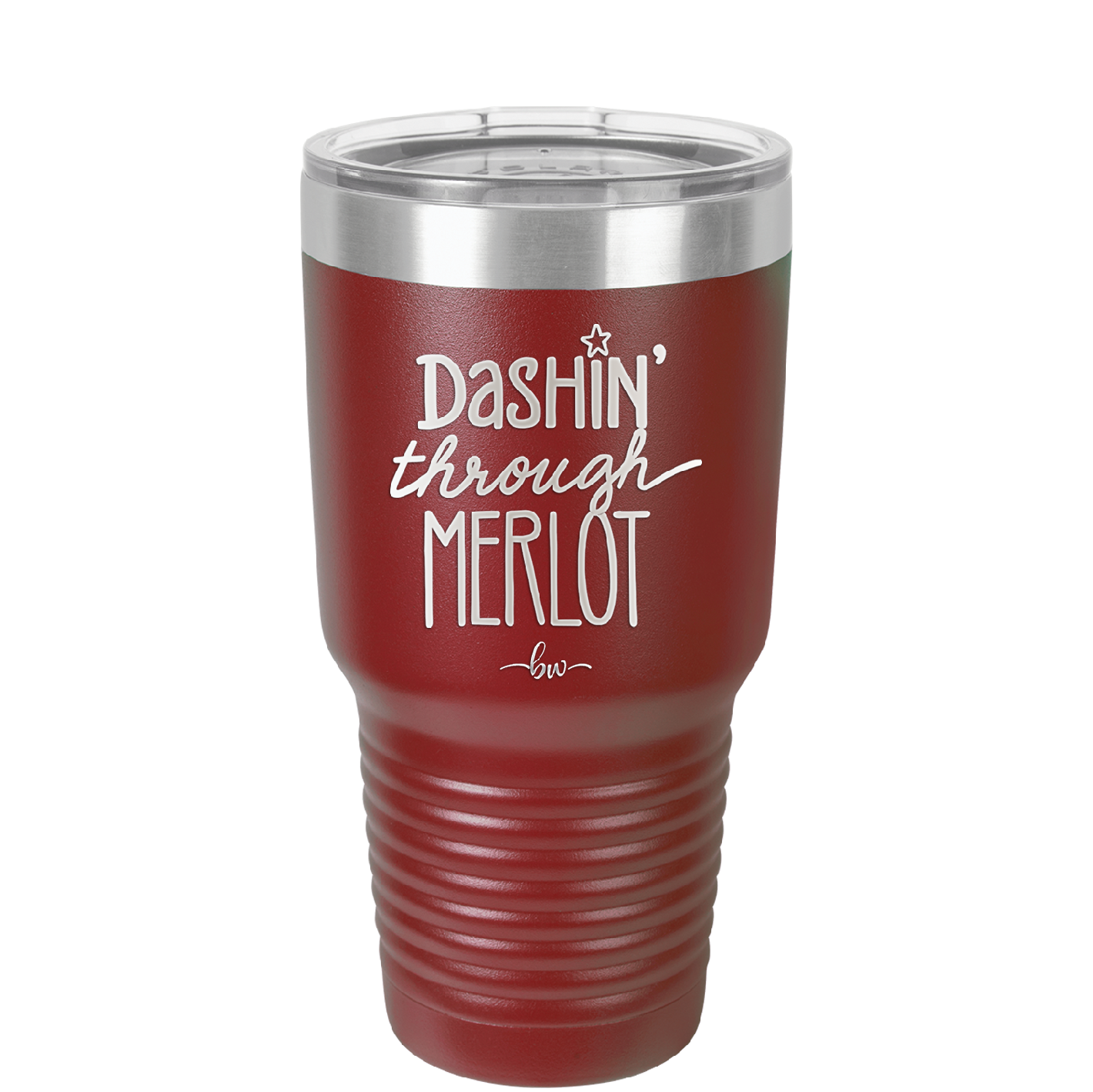 Dashing Through Merlot - Laser Engraved Stainless Steel Drinkware - 1635 -