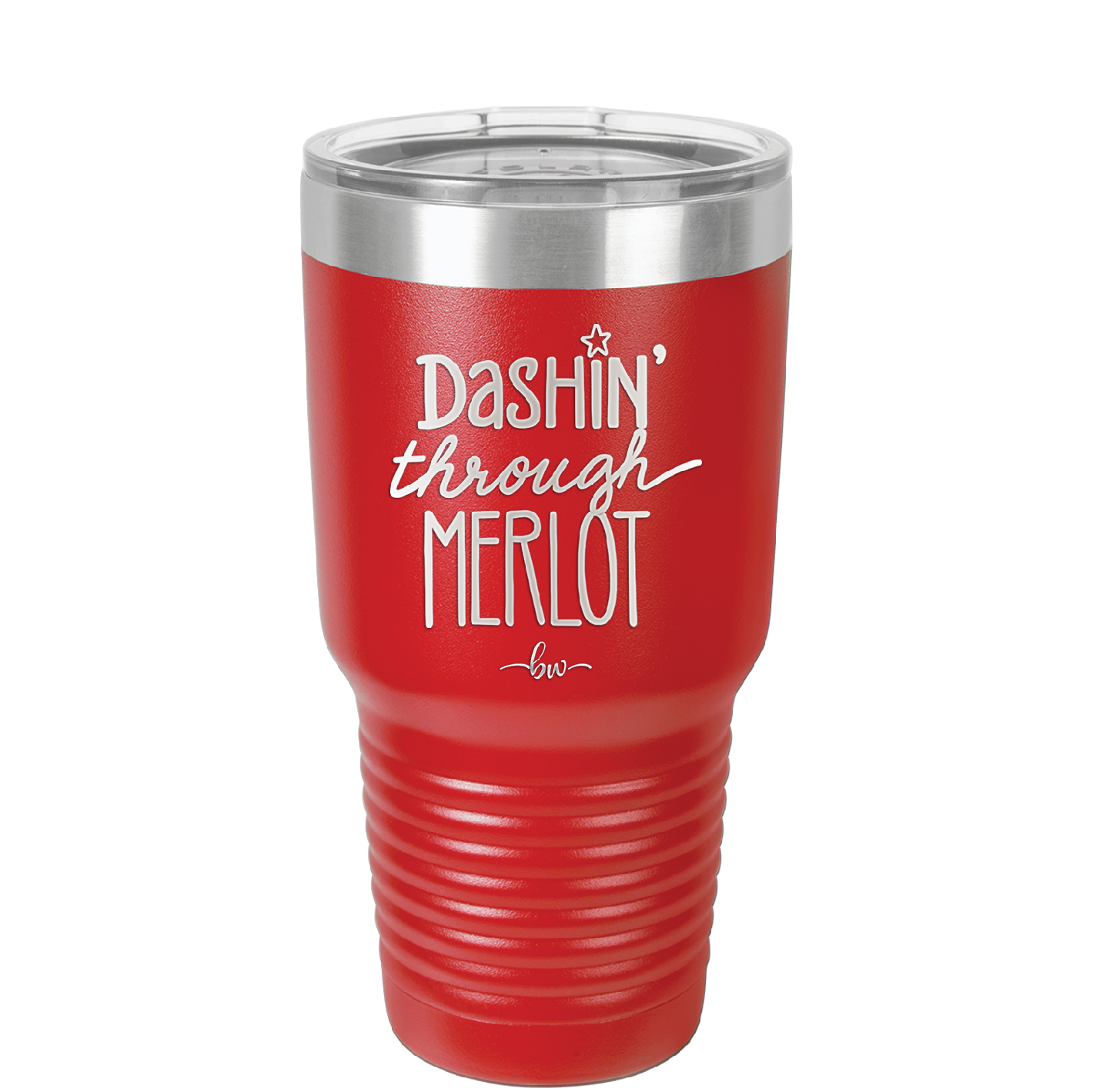 Dashing Through Merlot - Laser Engraved Stainless Steel Drinkware - 1635 -