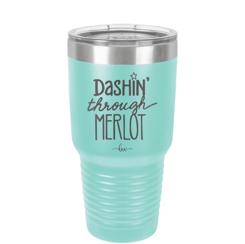 Dashing Through Merlot - Laser Engraved Stainless Steel Drinkware - 1635 -