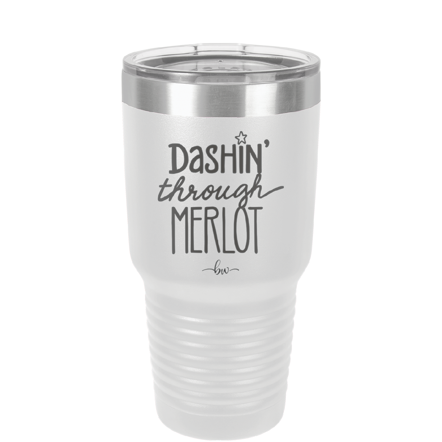 Dashing Through Merlot - Laser Engraved Stainless Steel Drinkware - 1635 -