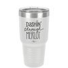 Dashing Through Merlot - Laser Engraved Stainless Steel Drinkware - 1635 -