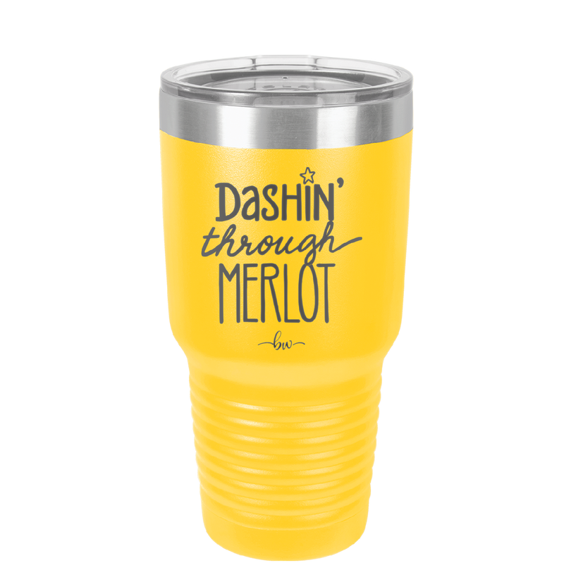 Dashing Through Merlot - Laser Engraved Stainless Steel Drinkware - 1635 -