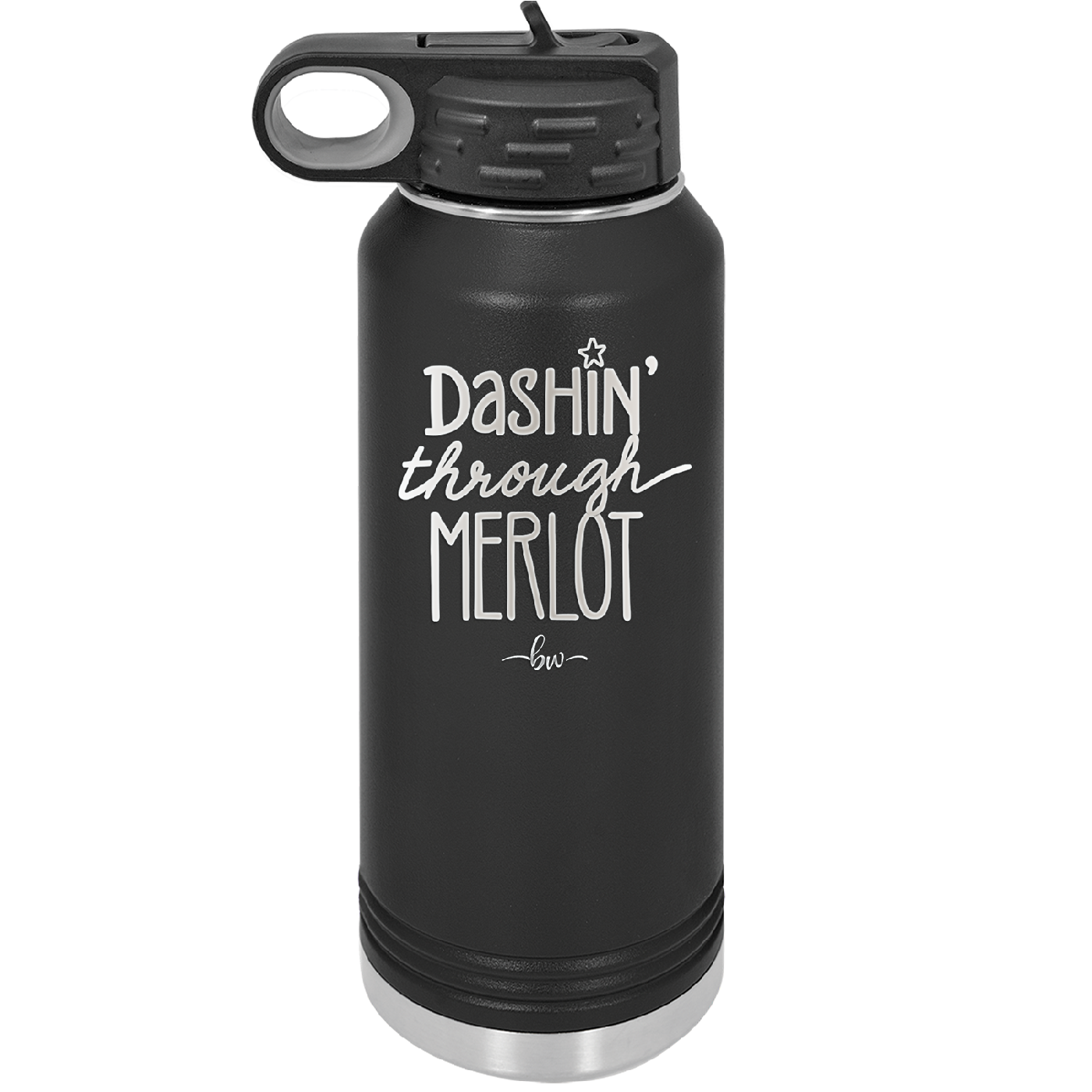 Dashing Through Merlot - Laser Engraved Stainless Steel Drinkware - 1635 -